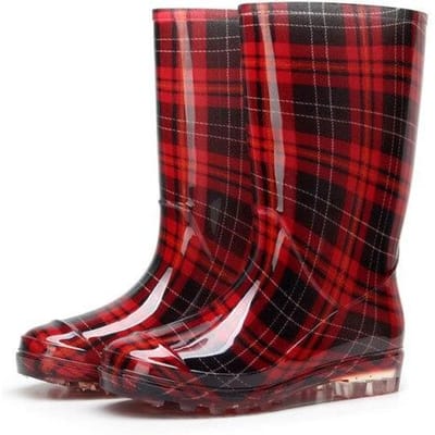 Miaoguan Warme Regenschoenen Dames Volwassen Lieflijk Mode Waterschoenen Pluche Midden Regenlaarzen Antislip Verdikt Buitenschoenen 41 39 brown
