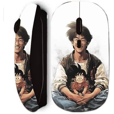 Draadloze muis - MANIACASE - Akira Toriyama Goku - Zwart - Geleverd met USB-ontvanger - Kind