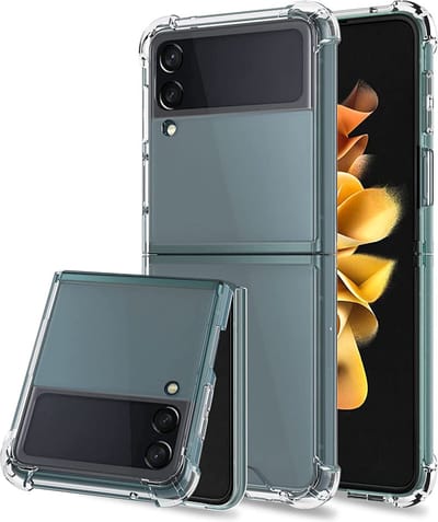 Casemania Hoesje Geschikt voor Samsung Galaxy Flip 3 - Transparant - Anti Shock Hybrid Back Cover