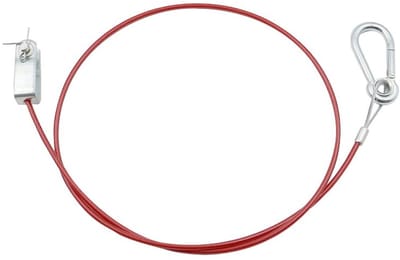 Dailygoods- Breakaway Rope Roestvrij Staal 1 m - Veiligheidskabel - Aanhangwagens - Caravans - Karabijnhaak - Duurzame Constructie