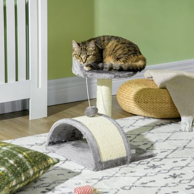 REDOM - Kattenkrabpaal - sisal - meerdere niveaus - 35,5L x 37B x 46H cm Gray