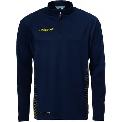 Uhlsport Score 1/4 Zip Top Kind Marine-Fluo Geel Maat 116