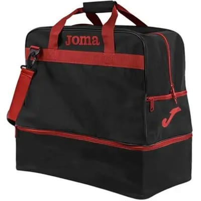 Joma Training III (Large) Sporttas Met Bodemvak - Zwart / Rood | Maat: Uni