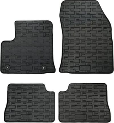 Rubber matten passend voor Peugeot e-208 / Opel e-Corsa F / Citroën DS3 Crossback Electric 2019- (4-delig + montagesysteem)