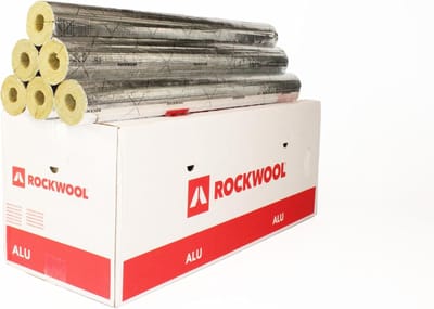 Buisisolatie Steenwol - Isolatiebuis Aluminium - Energiebesparing Leidingen - Warmte- en Geluidsdempend - 15x30mm 13 Meter - Zilver