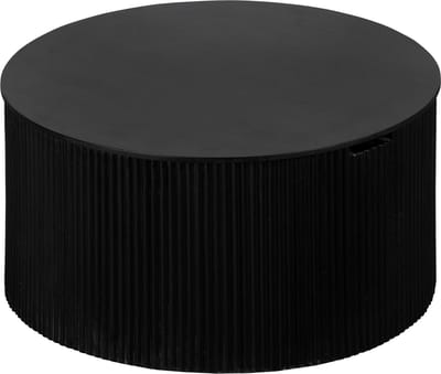 Lewis & Loft Salontafel Lonne - FSC® mangohout – Rond ⌀70 – Zwart