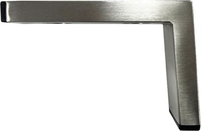 FLE - Stalen meubelpoot rvs look design 19 bij 6 cm en hoogte 12 cm
