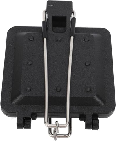 Sandwich Pan - Tosti Ijzer - Ontbijt Maken - Dubbelzijdig Verwarmen - 20 x 15 cm - Zilver