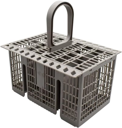 Vaatwasmand Bestek - Vervangende Doos - Vaatwasser Accessoire - Afneembare Handgreep - 20x16x12 cm - Grijs