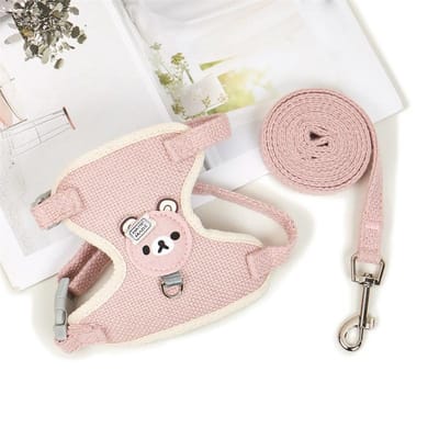 Schattige hondenriem, kleine huisdierkat, hondenhalsband, borstriem, hondentouw, puppyriem, klein huisdierharnas, huisdierbenodigdheden S