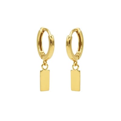 Karma hinged hoops symbool mini rectangle gold M2550HIN