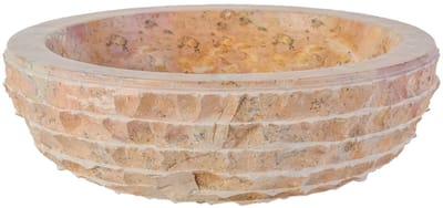 Marmeren Alur Waskom – Gepolijste Binnenzijde – 35x15 cm – Sunset Onyx