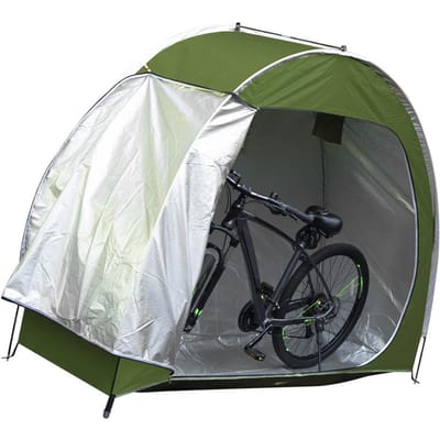 Tente de vélo en tissu Oxford avec poteau en fibre de verre de 8 mm, imperméable et facilement détachable, pour le rangement des vélos