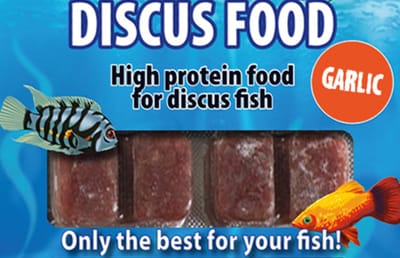 Ruto Discusfood knoflook blister 100 gram | diepvries discusvoer met runderhart Diepvries