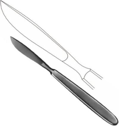 Belux Surgical Instruments / Langenbeck Resectie mes - 17.5cm