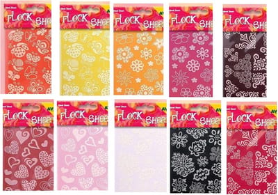Av Flock Sheet - Rub-on vellen met 5 motieven - 10x21cm