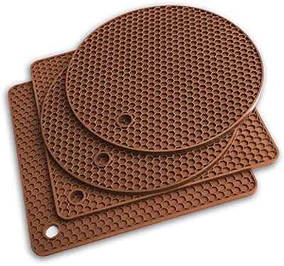 Hittebestendige Siliconen Onderzetters en Pannenlappen - 4 Stuks