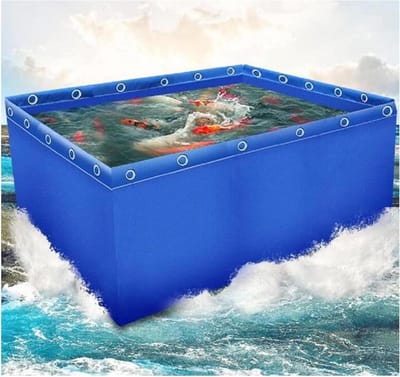Buiten Visvijver - Tuinvijver Zwembad - Aquatische Tuin - Eenvoudige Installatie - 200x100x100cm - Zwart