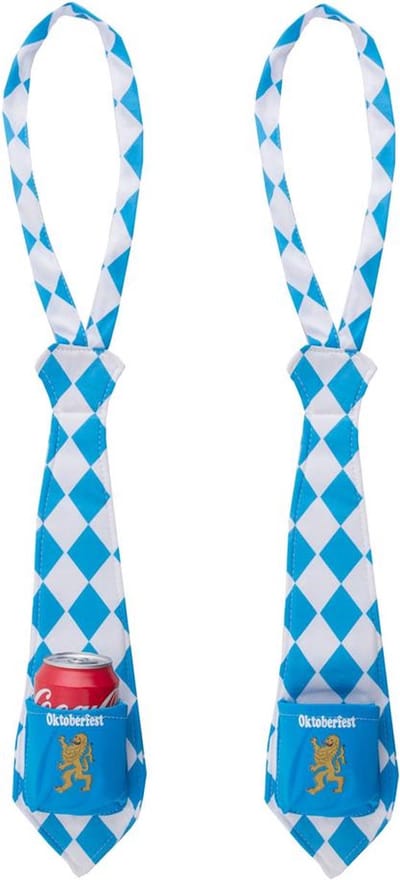 Stropdas Oktoberfest met blikjeshouder