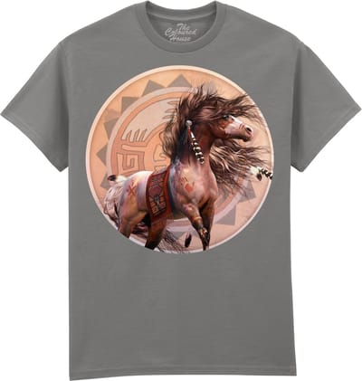 Paarden Spirit Warrior Circle The Coloured House T-shirt M