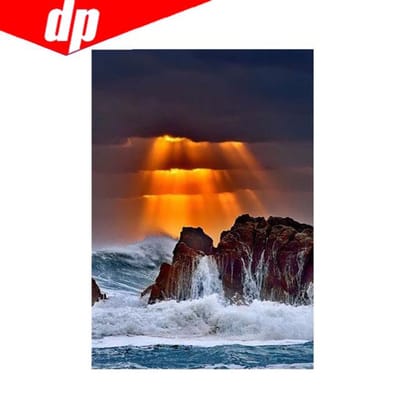 Schilderachtig licht diamant borduurwerk 5D DIY diamant schilderij kruissteek foto volledige ronde diamant 20X30 blue