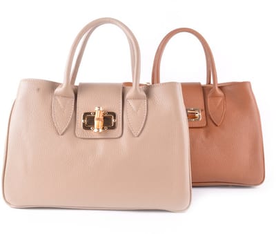 Giuliano lederen handtas Lylou - Dames - Made in Italy - Taupe