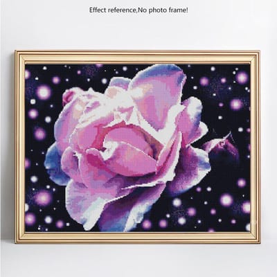 Diamantschilderij Plant Woondecoratie Diamantborduurwerk Volledige weergavefoto's 20X30 pink