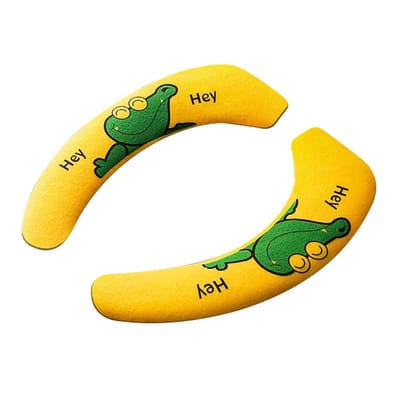 1 Paire Autocollant de Toilette Cartoon Réutilisable Chaud Peluche Housses de Siège de Toilette Lavable Universel Tapis de Siège de Toilette Accessoires de Salle de Bain yellow