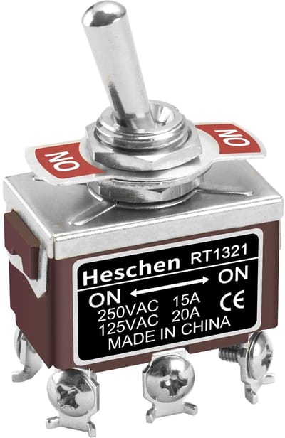Store_9 - Toggle Switch - Betrouwbaar en duurzaam - 12 mm montagegat - On/On schakelaar - Ideaal voor panelen - 250V AC