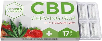 5 x MediCBD Strawberry CBD Kauwgom (17mg CBD)