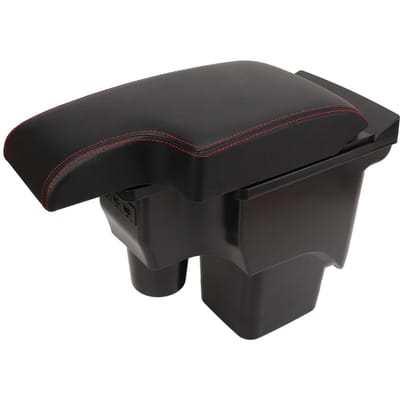 Boîte Accoudoir Console Centrale Boîte de Rangement Contenu Organisateur Intérieur avec Interface USB Remplacement pour Suzuki Jimny JB74 black