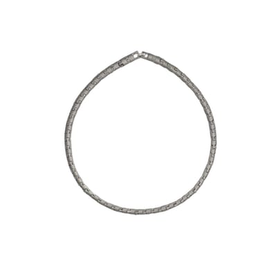 Behave - Korte choker ketting zilverkleur, glanzend en mat - 40 cm