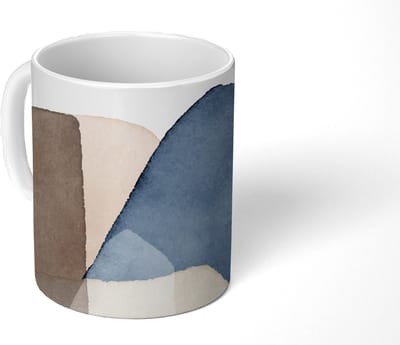 Mok - Koffiemok - Abstract - Kunst - Waterverf - Design - Mokken - 350 ML - Beker - Koffiemokken - Theemok