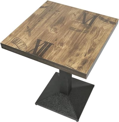 Eettafel van hout, vierkante tafel, klein design, keukentafel voor 2-4 personen, dining, tafel voor eetkamer, woonkamer, balkon, vierkant (a)