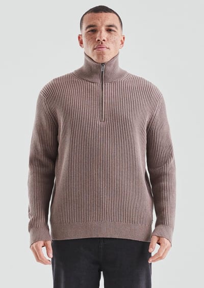 Q/S designed by - Heren pull - Maat XXL - Mannen - Bruin - katoen