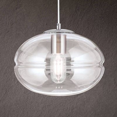 ORION Hanglamp Richard, metaal nikkel, glas helder