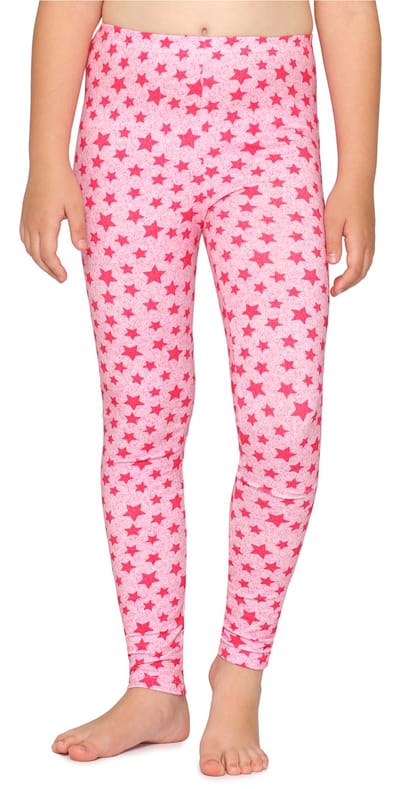 Merry Style Meisjes Lange Legging - van Katoenen - Vrijetijdsbroek - Sport - MS-MS10-337-LE-new - Roze/Sterne - 152