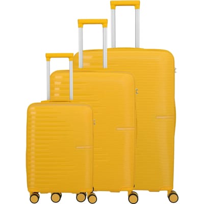 Travelite Pacific 4 wielen Kofferset 3-delig - Harde bagage - TSA slot - yellow