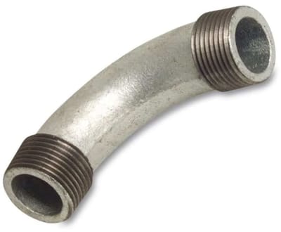 Draadfitting Gietijzer Bocht 45° 1/4" IG x 1/4" AG