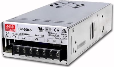 5volt 40A Single Output Switching 200W voeding - Mean Well