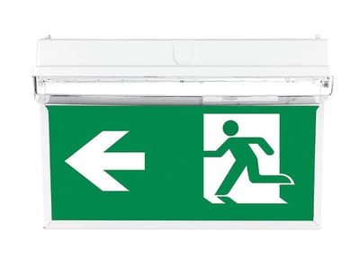 Onderhangend bord met pictogrammen Groen