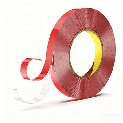 Sterke dubbelzijdige tape - 3M transparante tape - VHB waterdichte schuimtape - 3 meter lang, 10 mm breed - sterke viscositeit - traceless dubbelzijdige tape - dubbelzijdige tape voor auto's, fotolijsten en keukenhaken - rood