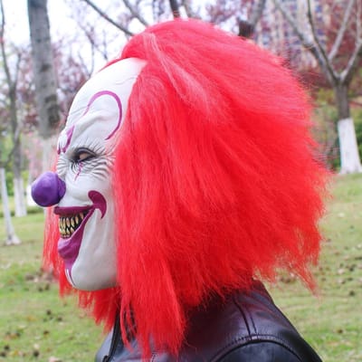 Halloween masker creepy joker clown - latex - grappig - perfect voor kostuumfeest - ShopVlot
