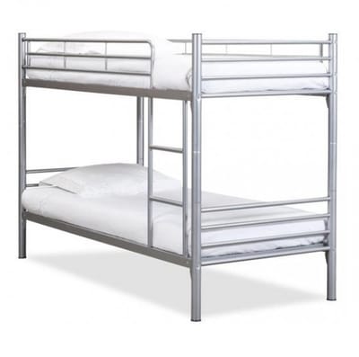 Nessa® - Deelbaar Stapelbed 90x200 – Flexibel, Duurzaam en Comfortabel – Met Dwarsgespannen Spiraalbodem – Ladder Aan Vier Zijden Monteerbaar – Zonder Matras