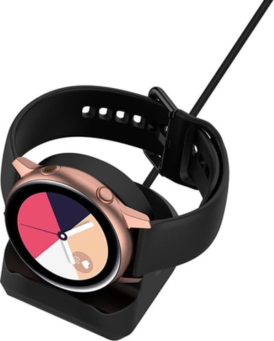 BukkitBow – Luxe Lader Houder voor Samsung Galaxy Watch – Oplaadstation / Bureau Standaard voor Samsung Galaxy Watch Active/Classic 1/2/3/4 (40mm - 41mm - 42mm - 44mm - 45mm - 46mm) – Stand Zonder Oplader