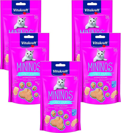Vitakraft Mininos Fancy Jerky - Kattensnack - Zalm - 5 x 40 g