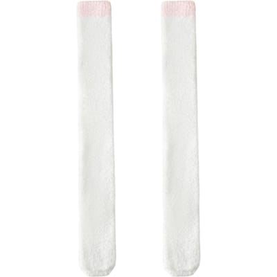 1 Paar Dames Koraal Fleece Sokken Dijhoog Pluche Thermosokken Herfst Winter Lange Buis Sokken voor Dagelijks Gebruik
