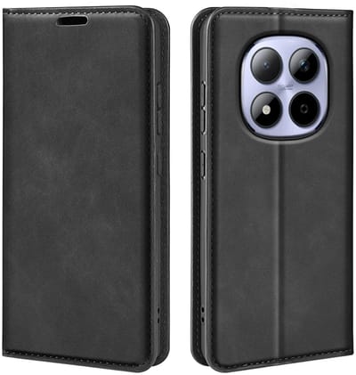 MobyDefend Hoesje - Geschikt voor Xiaomi Redmi Note 15 Pro 4G - Luxe Wallet Bookcase (Magnetische Sluiting) - Zwart