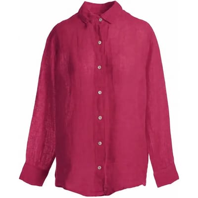 Dames lange mouw blouse in gaas Haris Cotton Essentials
