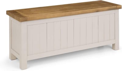 Opbergbank - Zitbank met opbergruimte - Entree opbergen - Stevig dennenhouten frame - 110x35x45cm - Grijs
